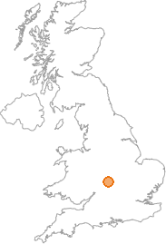 map showing location of Lower Tysoe, Warwickshire