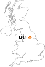 map showing location of LS14