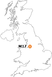 map showing location of M17