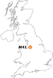 map showing location of M41