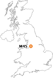 map showing location of M45