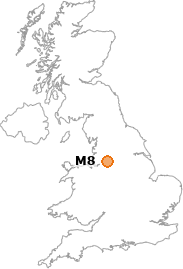 map showing location of M8