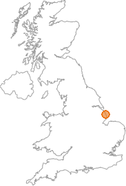 map showing location of Mablethorpe, Lincolnshire