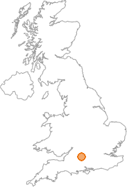 map showing location of Marlborough, Wiltshire