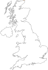 map showing location of Melsetter, Orkney Islands