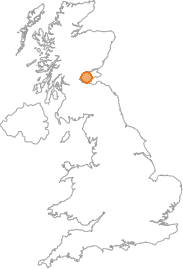 map showing location of Milnathort, Perth and Kinross