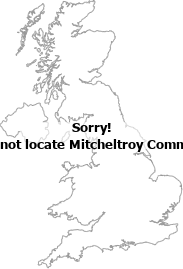 map showing location of Mitcheltroy Common, Monmouthshire