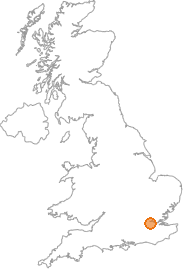 map showing location of Mottingham, Greater London