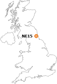 map showing location of NE15