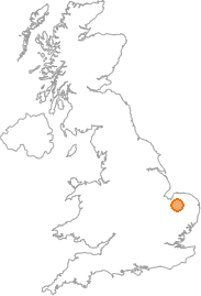 map showing location of Necton, Norfolk