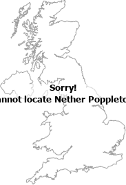 map showing location of Nether Poppleton, York