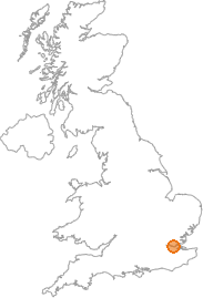 map showing location of North Stifford, Essex