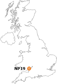 map showing location of NP19