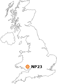 map showing location of NP23