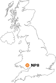map showing location of NP8
