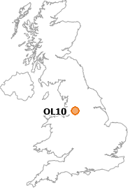 map showing location of OL10