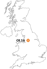 map showing location of OL16