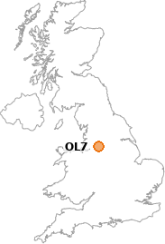 map showing location of OL7