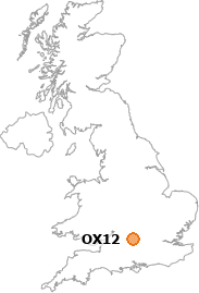 map showing location of OX12