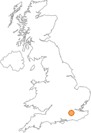 map showing location of Oxshott, Surrey