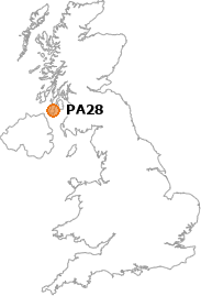 map showing location of PA28