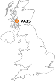 map showing location of PA35