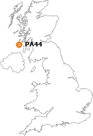 map showing location of PA44