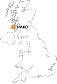map showing location of PA60