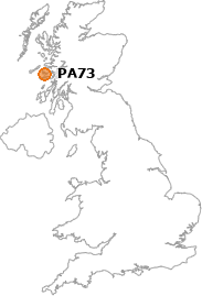 map showing location of PA73
