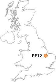 map showing location of PE12