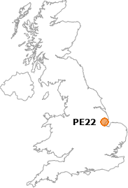 map showing location of PE22