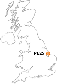 map showing location of PE25