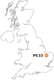 map showing location of PE33