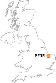 map showing location of PE35