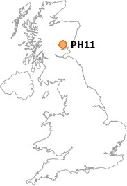 map showing location of PH11