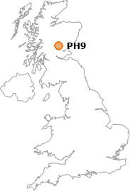 map showing location of PH9