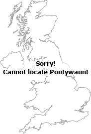 map showing location of Pontywaun, Caerphilly
