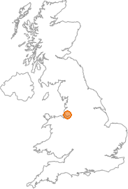 map showing location of Prescot, Merseyside