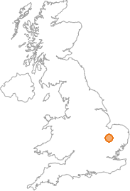 map showing location of Pymore, Cambridgeshire