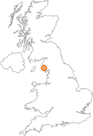 map showing location of Ravenglass, Cumbria