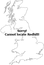 map showing location of Redhill, North Somerset