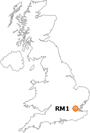 map showing location of RM1