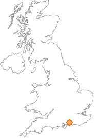 map showing location of Robins, West Sussex