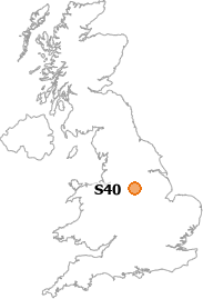 map showing location of S40