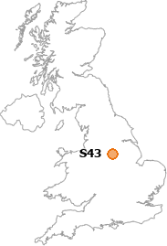 map showing location of S43