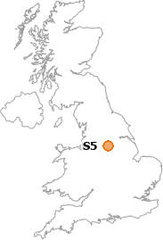 map showing location of S5