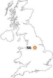 map showing location of S6