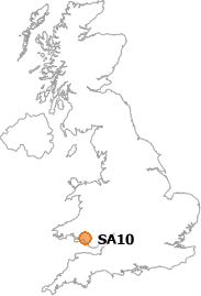map showing location of SA10