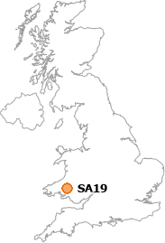 map showing location of SA19