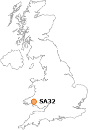 map showing location of SA32
